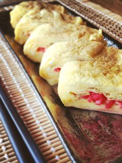お弁当、朝食に☆紅ショウガの卵焼き-レシピのメイン写真