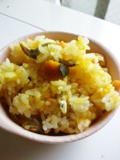 *炊飯器でかぼちゃご飯*-レシピのメイン写真