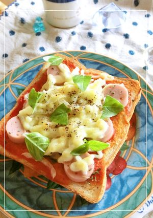 魚ニソと新玉葱のケチャップバジルトースト-レシピのメイン写真