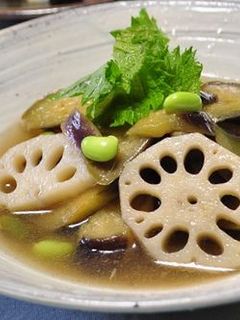 茄子とれんこんの煮びたし-レシピのメイン写真