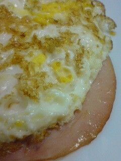 逆さま?ハムエッグ-レシピのメイン写真