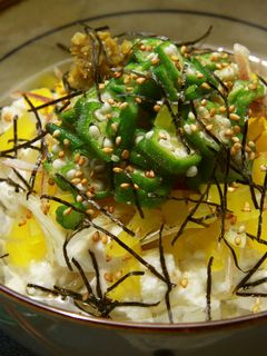 簡単★豆腐とおくらのピリ旨♪冷やし茶漬け-レシピのメイン写真