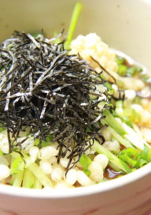 めんつゆで簡単♪冷やし★たぬき茶漬け-レシピのメイン写真