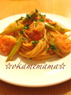 海老とアスパラのトマトクリームパスタ☆-レシピのメイン写真