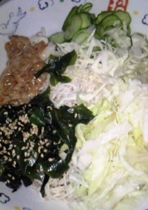 ビビン冷やし納豆そうめん-レシピのメイン写真