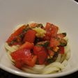 完熟トマトの冷たいうどん