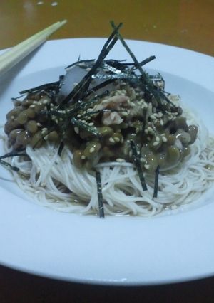 ぶっかけ納豆ツナそうめん-レシピのメイン写真