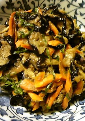 干したなすと生姜とニンジンの炒め煮-レシピのメイン写真