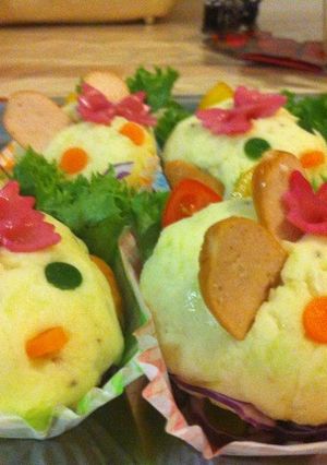 ヒヨコとウサギのポテトサラダ-レシピのメイン写真