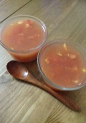 つるんとおいしい♪トマトのゼリー寄せ-レシピのメイン写真