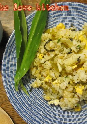 夏にぴったり♪高菜みょうがチャーハン-レシピのメイン写真