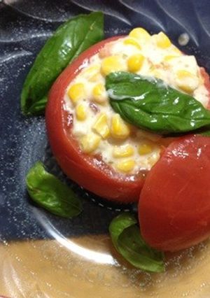 ひんやりトマトのコーンマヨカップサラダ-レシピのメイン写真