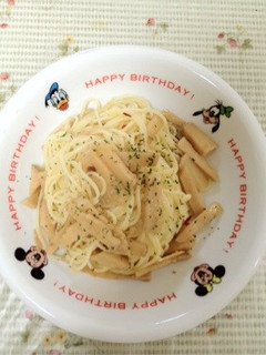 めちゃ簡単!たけのこペペロンチーノ!-レシピのメイン写真