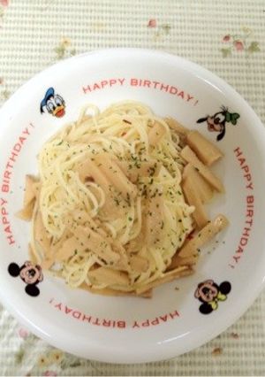 めちゃ簡単！たけのこペペロンチーノ！-レシピのメイン写真