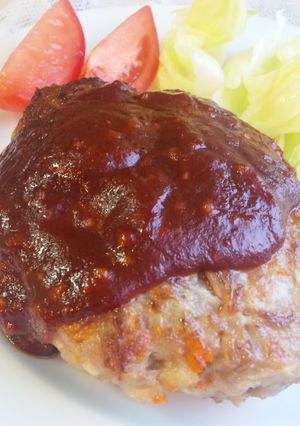 お手軽★　豚こま肉で♪やわらかハンバーグ-レシピのメイン写真