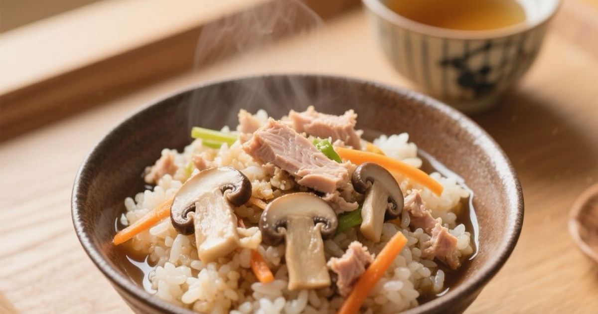 ツナときのこの炊き込みごはん by キーコン 【クックパッド】 簡単