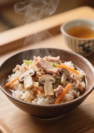 ツナときのこの炊き込みごはん-レシピのメイン写真