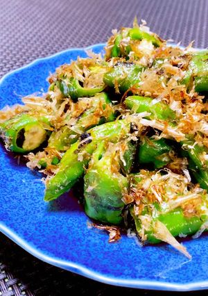 ししとうと花かつお炒め（鰹節でも）-レシピのメイン写真