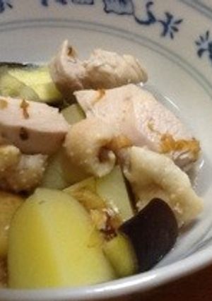 鶏とナスとじゃがいものあっさり煮-レシピのメイン写真