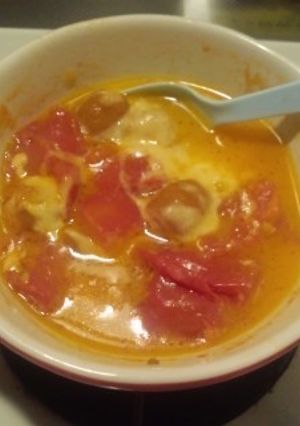 超簡単！！トマトスープ-レシピのメイン写真