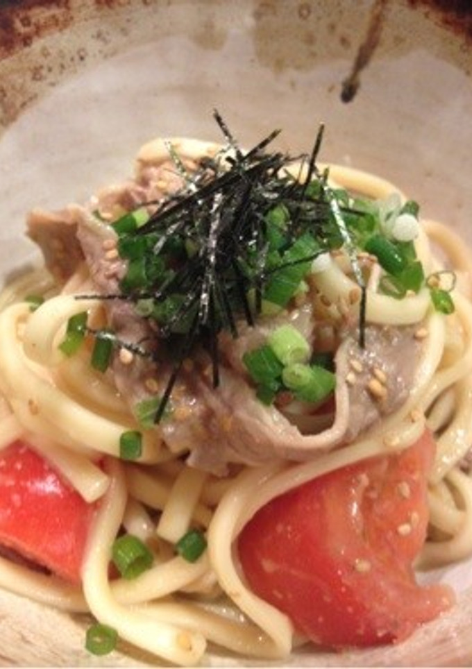 ゴマだれトマトの冷たいうどん-レシピのメイン写真