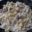 りんごと鶏もも肉のクリームパスタ
