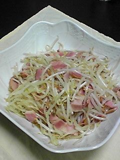 ベーコンともやし炒め-レシピのメイン写真
