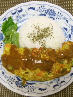 ランチ。オムレツ★カレークリームソース♪-レシピのメイン写真