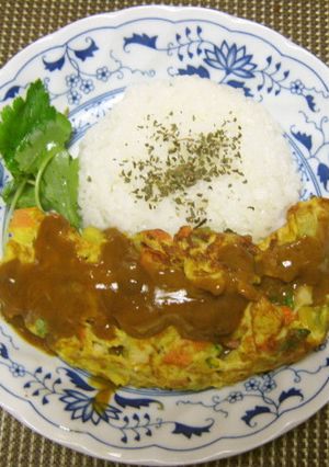 ランチ。オムレツ★カレークリームソース♪-レシピのメイン写真