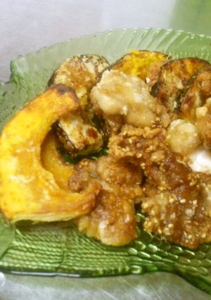 南瓜と鳥ももの竜田揚げ 簡単レシピ -レシピのメイン写真