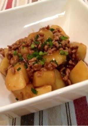 レンジで時短！じゃがいものそぼろあんかけ-レシピのメイン写真