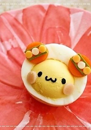 キャラ弁おかず・ゆで卵で＊うーたん-レシピのメイン写真