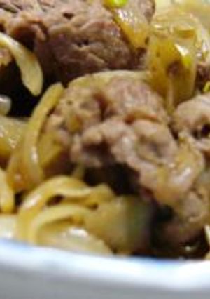 牛肉と玉ねぎとごぼう炒め-レシピのメイン写真