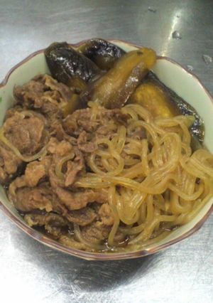 夏野菜茄子トロトロスタミナ塩麹肉煮付け-レシピのメイン写真