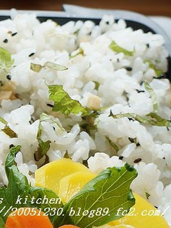 お弁当に!大葉と生姜とゴマのサッパリご飯-レシピのメイン写真