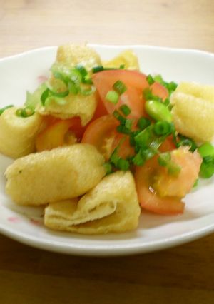 超カンタン！トマトと油揚げのさっぱり和え-レシピのメイン写真