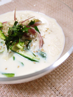 豆乳の冷汁風そうめん-レシピのメイン写真