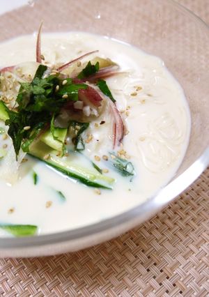 豆乳の冷汁風そうめん-レシピのメイン写真