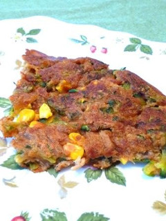 ゴーヤーとコーンの豆腐チヂミ-レシピのメイン写真