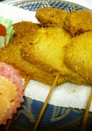 玉ねぎとソーセージの串揚げ-レシピのメイン写真
