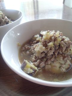 なすとセロリのそぼろあんかけ-レシピのメイン写真