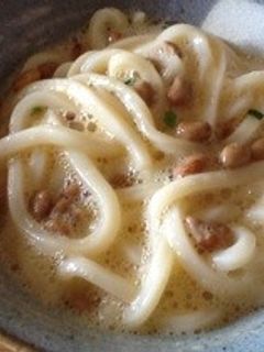 ふわふわ納豆卵うどん-レシピのメイン写真