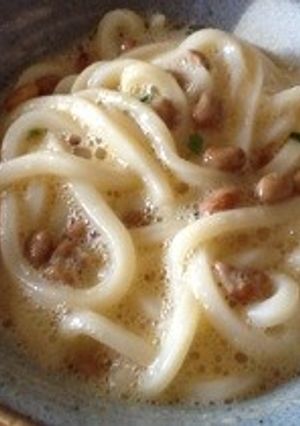 ふわふわ納豆卵うどん-レシピのメイン写真