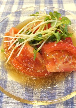 ＊完熟トマトと貝割れのサラダ＊-レシピのメイン写真