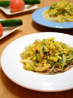 醤油麹ととうもろこしのぬか漬けで冷製麺-レシピのメイン写真
