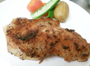 トンカツ用豚でやわらかパン粉焼き-レシピのメイン写真