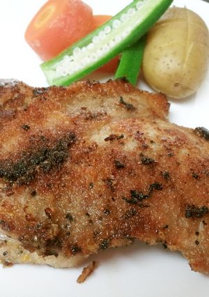 トンカツ用豚でやわらかパン粉焼き-レシピのメイン写真