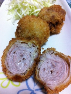 切り落とし肉で☆ロールカツ-レシピのメイン写真