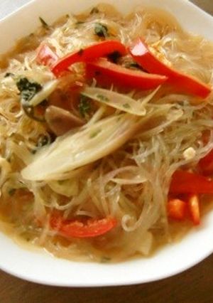 みょうがとパプリカと春雨のごまみそ味つけ-レシピのメイン写真