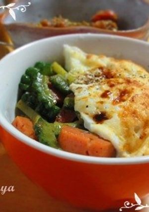 ゴーヤとスパムの夏丼-レシピのメイン写真